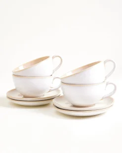 Motel a Miio Areia Teetasse & Untertasse groß classic 4er-Set* Tassen-Sets|Tassen Mit Untertassen