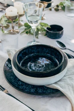 Motel a Miio Cordoama Geschirr-Set Mediterranean Vibes dunkelblau weiß 8-teilig* Mix & Match Sets %|Geschirrset Für 2 Personen