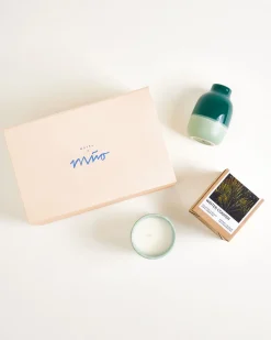 Motel a Miio Geschenk-Set Winter Forest dunkelgrün mint 3-teilig* Duftkerzen