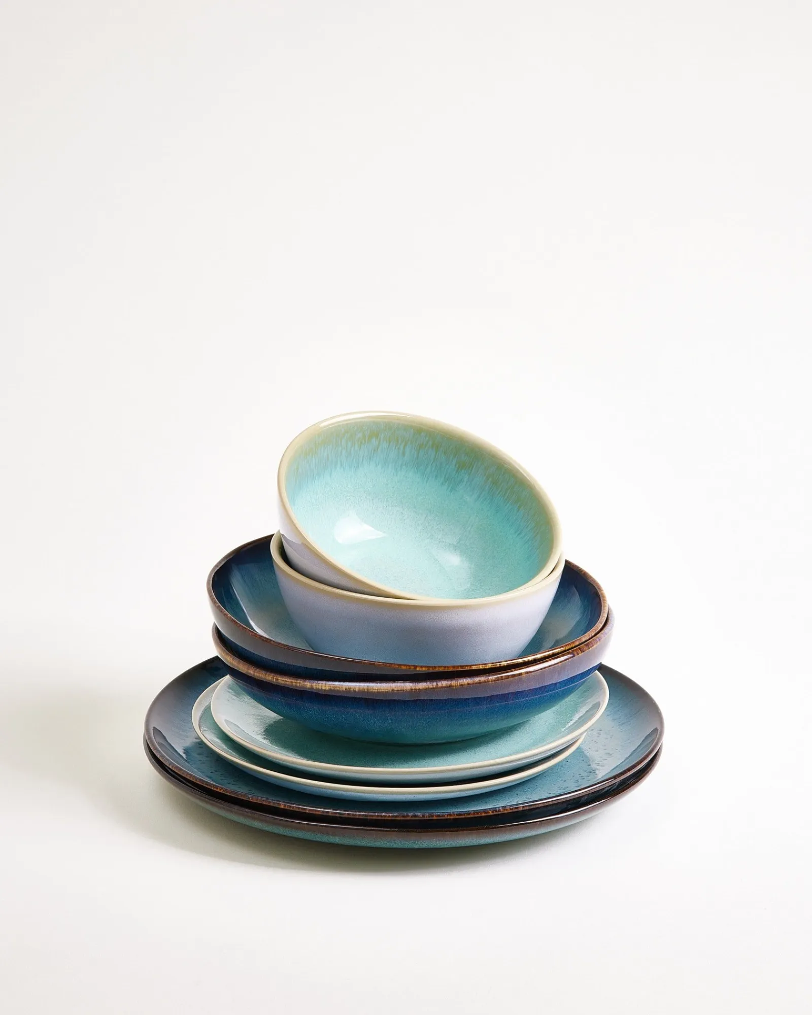 Motel a Miio Geschirr-Set Ocean Vibes grünblau mint 8-teilig* Mix & Match Sets %|Geschirrset Für 2 Personen