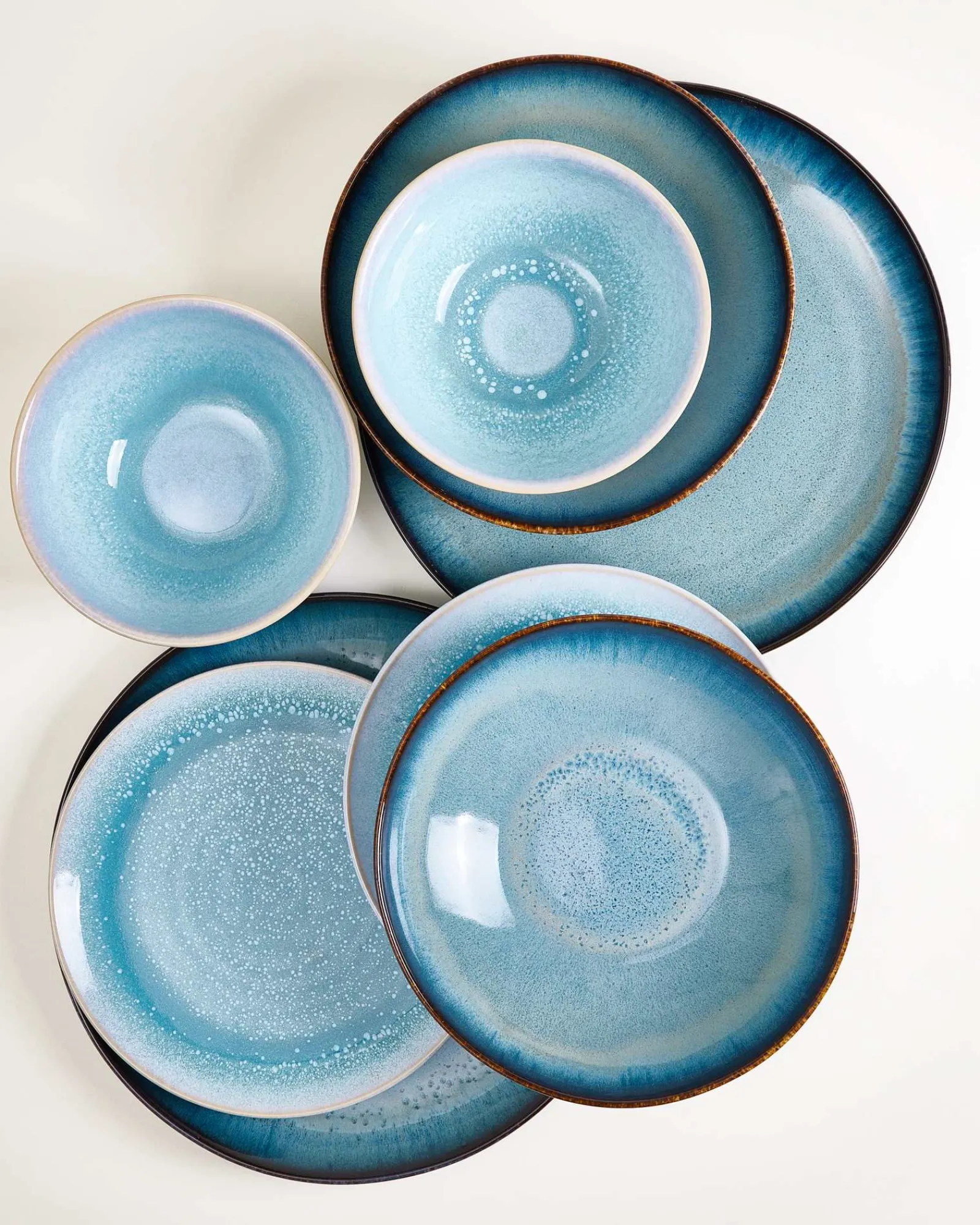 Motel a Miio Geschirr-Set Soft Tide aqua grünblau 8-teilig* Mix & Match Sets %|Geschirrset Für 2 Personen