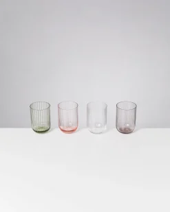 Motel a Miio Joia Glas klein riffled Blush Spark 4er-Set* Große Gläser