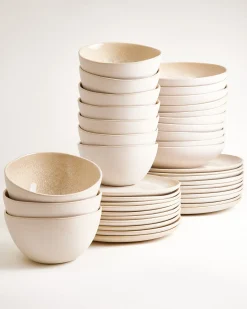 Motel a Miio Lorosa Geschirr-Set sand 40-teilig* Geschirrset Für 10 Personen