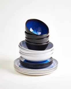 Motel a Miio Melides Geschirr-Set deepseablue stoneblue 16-teilig* Mix & Match Sets %|Geschirrset Für 4 Personen