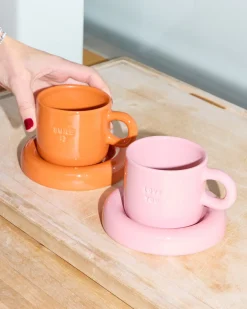 Motel a Miio Seia Geschenk-Set Love Smile rosa orange 3-teilig* Tassen-Sets