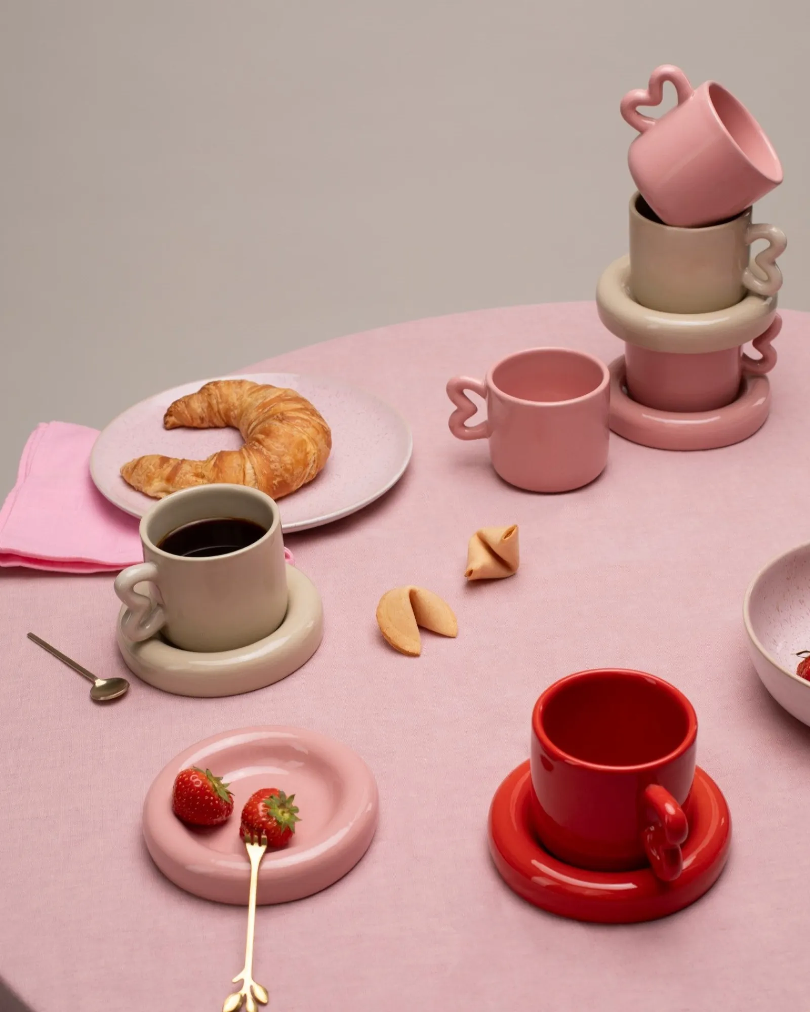 Motel a Miio Seia Tasse & Untertasse Herz* Kleine Tassen|Cappuccinotassen